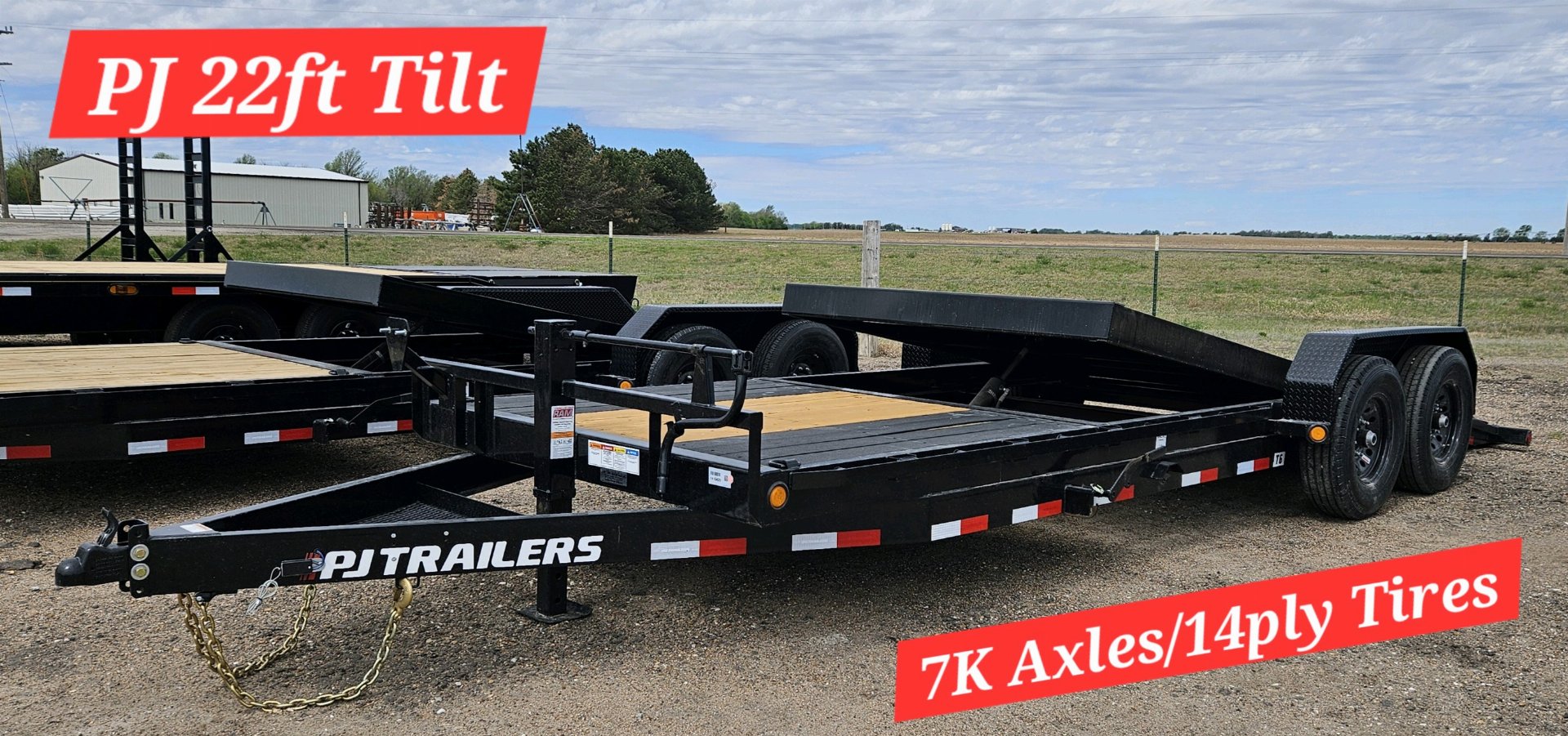 New 2024 PJ TRAILERS 83" x 22' 6" Channel Equipment (T6) Tilt Trailer - This Is Us Season 6 Episode 4 Trailer